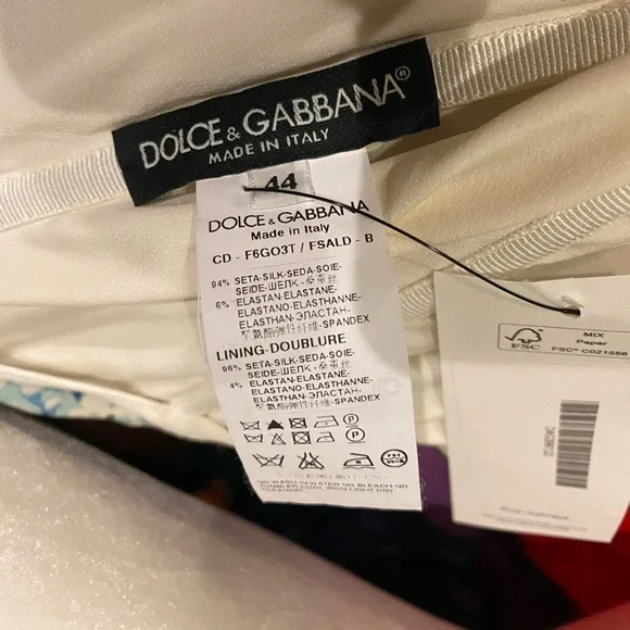 Dolce and Gabbana 🦋 Silk Midi Length Dress Retail: $3360 - Picture 8 of 13